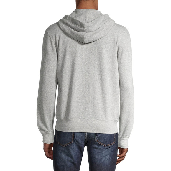 COMME DES GARCONS CDG PLAY GRAY FULL ZIP HOODIE WITH BLACK HEART - Picture 5 of 8